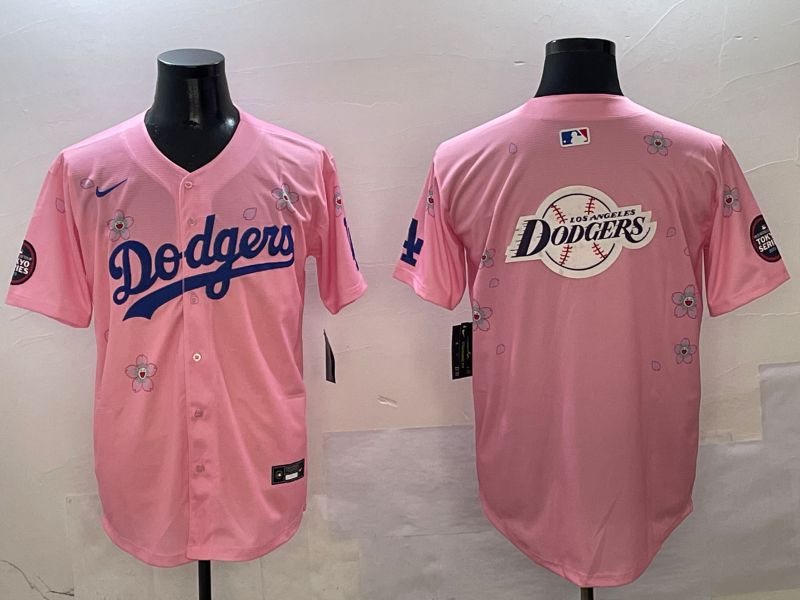 Men Los Angeles Dodgers Blank Pink Sakura Edition 2025 Nike MLB Jersey style 25->los angeles dodgers->MLB Jersey